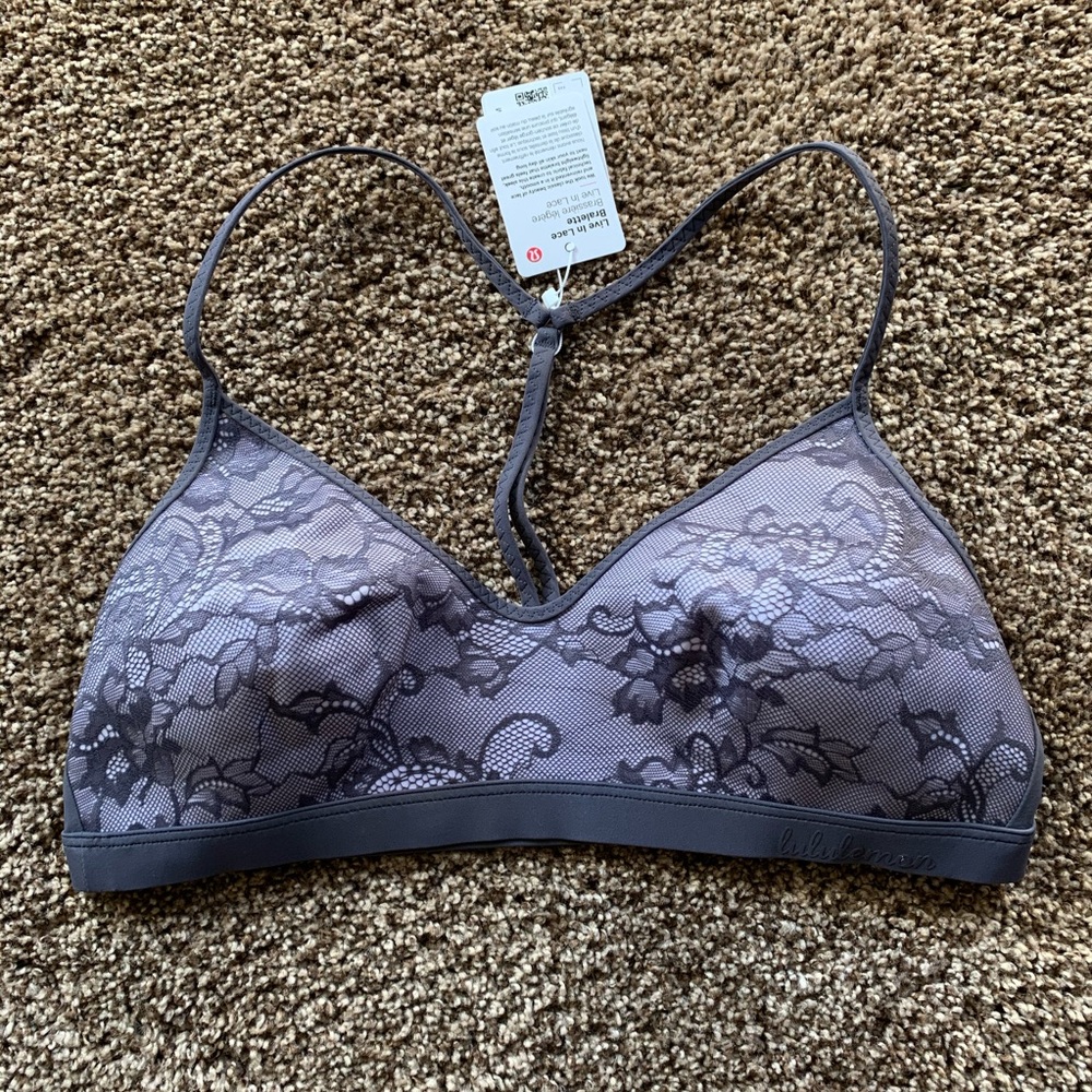 NWT lululemon Live in Lace Bralette MONW/SHVL - Picture 1 of 9
